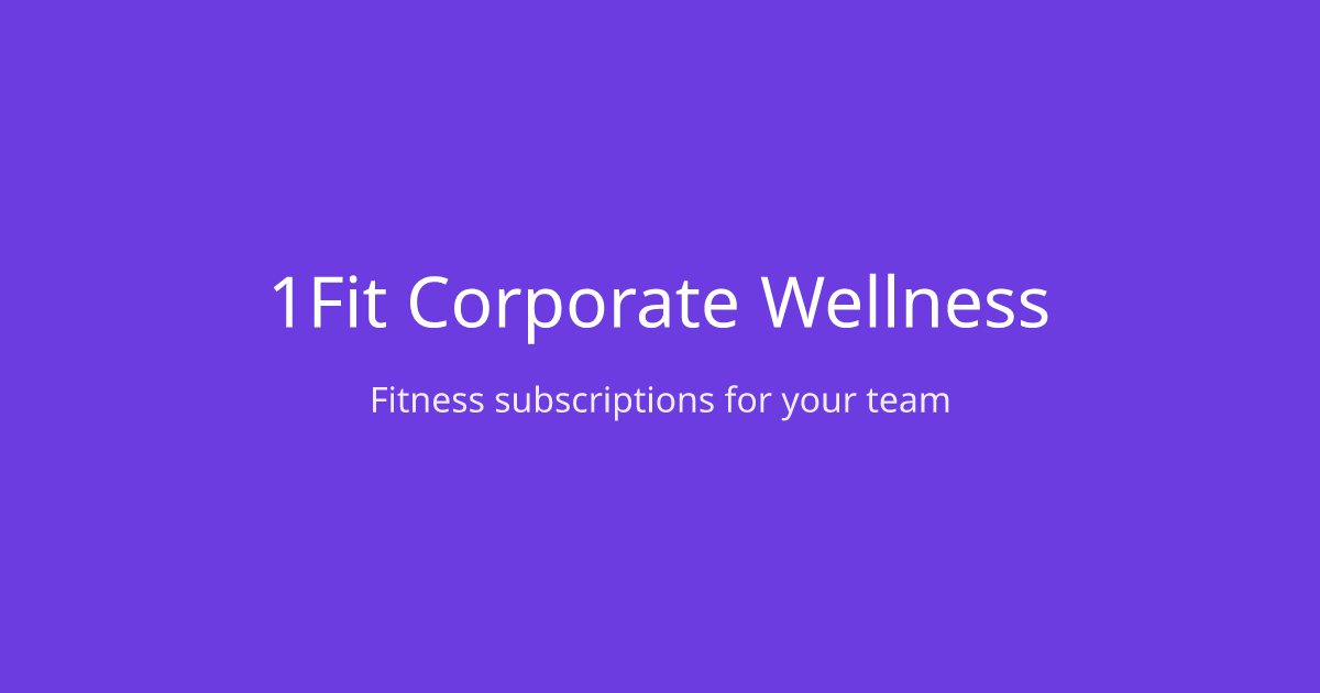 1Fit Корпоративный - Программы здоровья для сотрудников